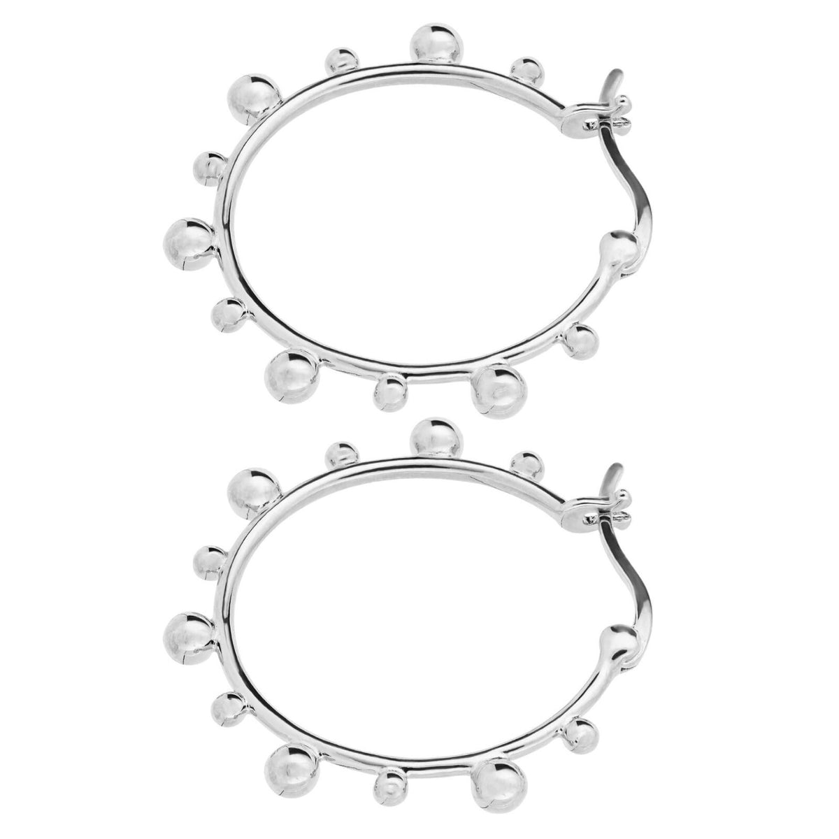 Ball Hoop Earrings Sterling Silver 925 Hallmarked British Made Brand New Boxed