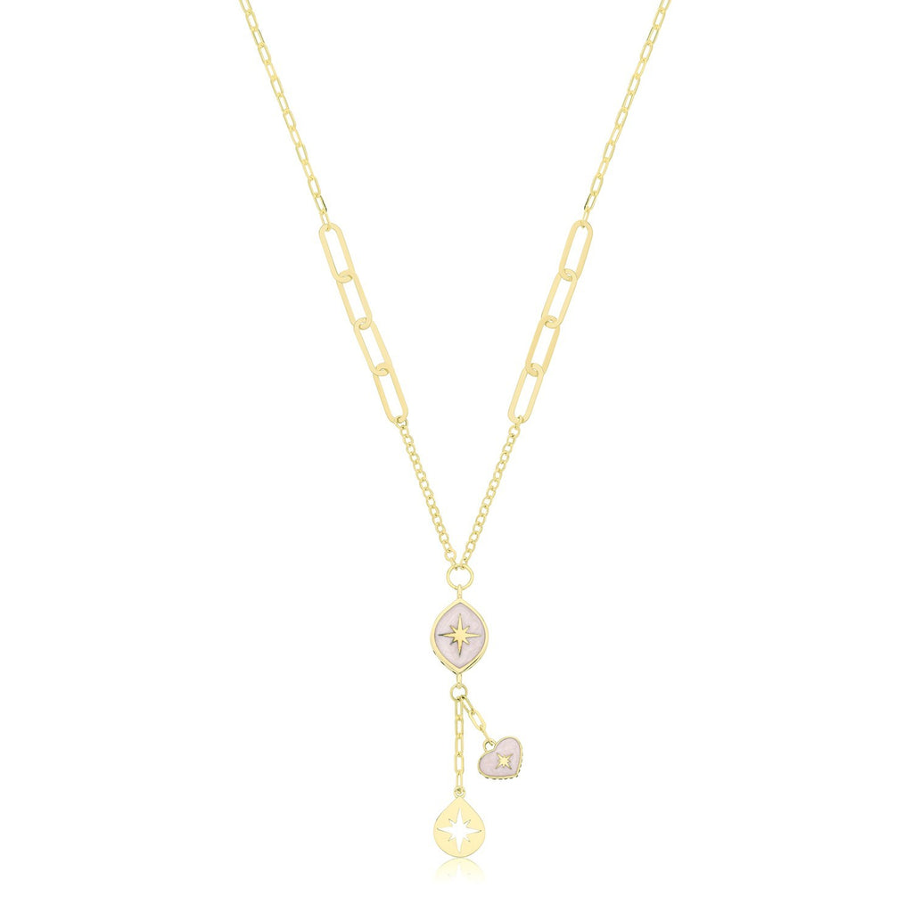North Star Necklace and Bracelet Set 9ct Yellow Gold 375 Hallmarked Brand New