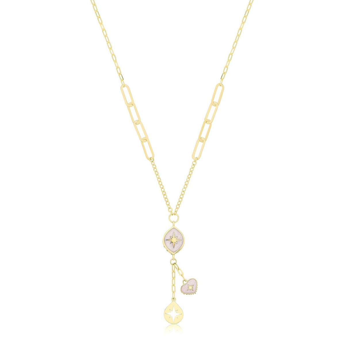 North Star Necklace and Bracelet Set 9ct Yellow Gold 375 Hallmarked Brand New
