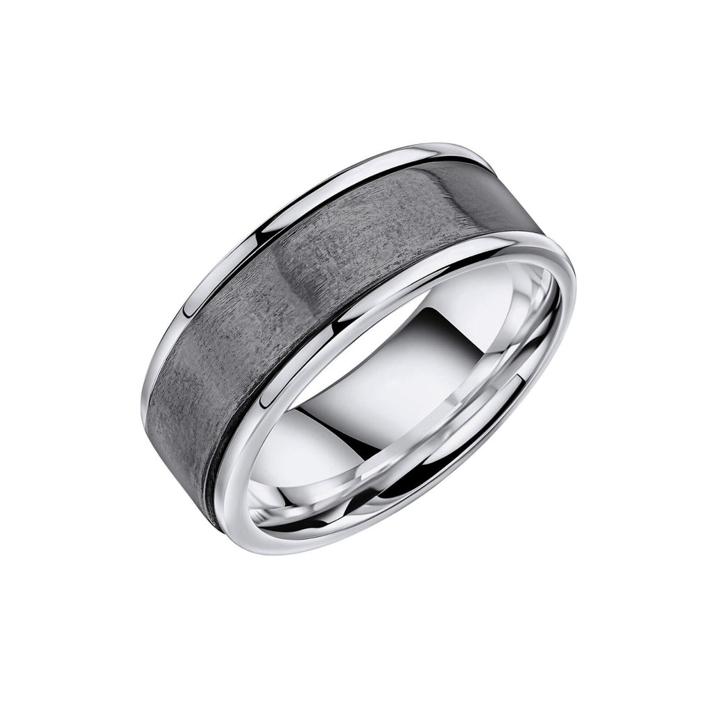Sterling Silver Gents Brushed Spinner Ring 925 Hallmark Size Q - Z British Made