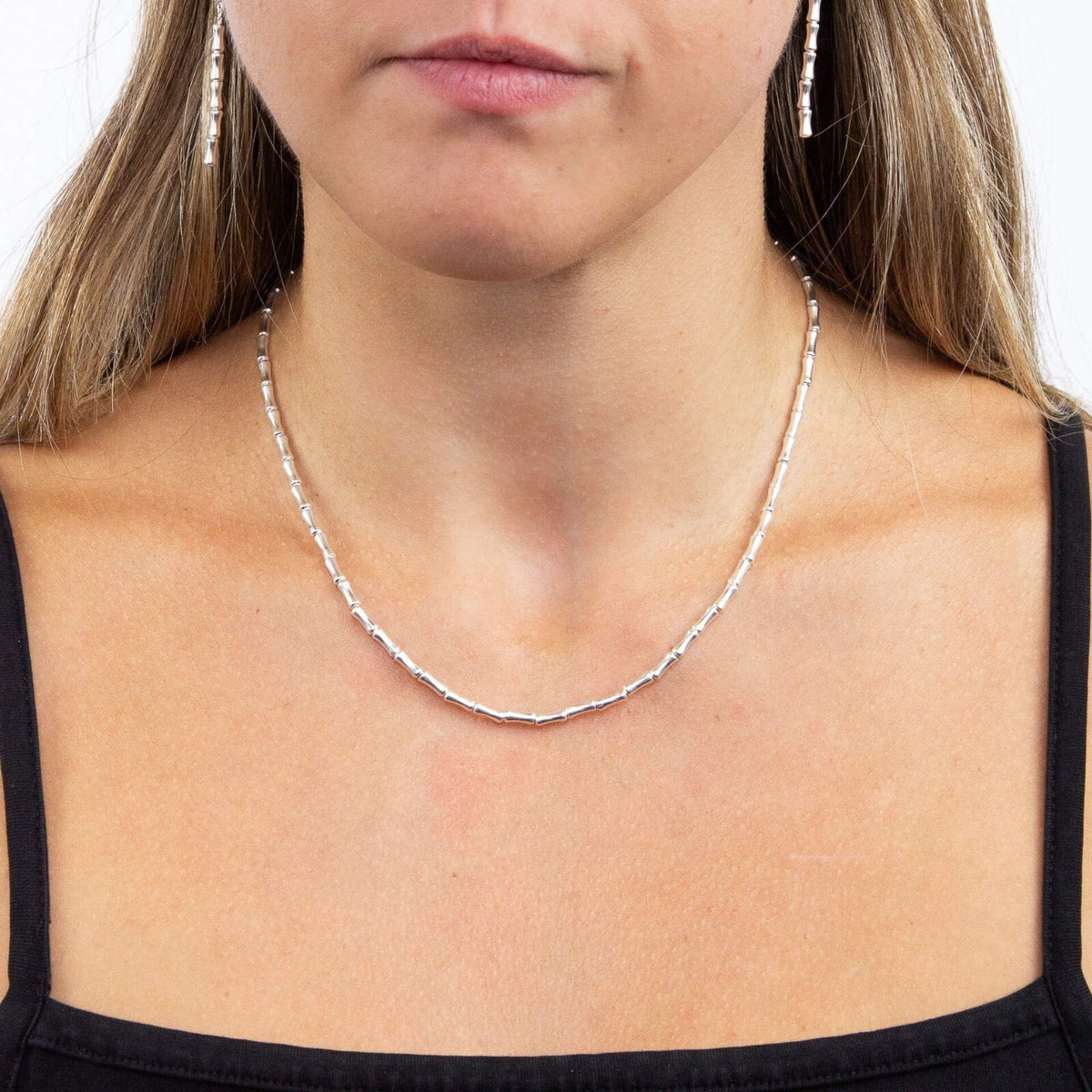 Bamboo Necklace Sterling Silver 925 Hallmarked Brand New Boxed