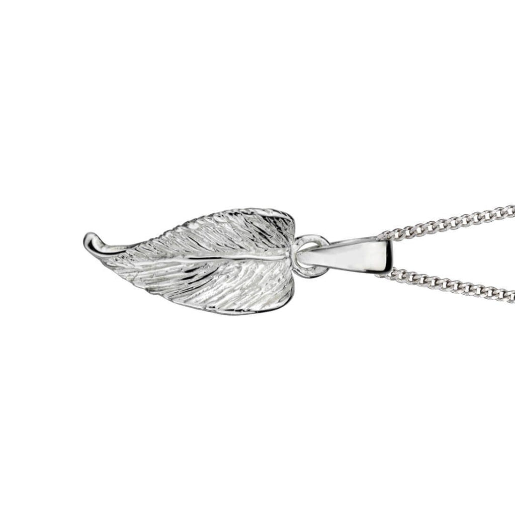 Leaf Drop Pendant Sterling Silver 925 Hallmarked All Chain Lengths British Made