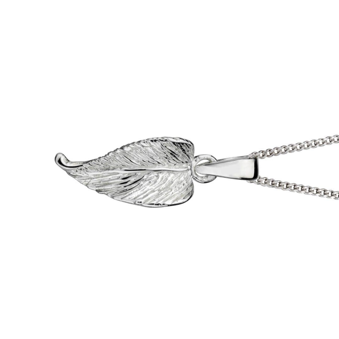 Leaf Drop Pendant Sterling Silver 925 Hallmarked All Chain Lengths British Made