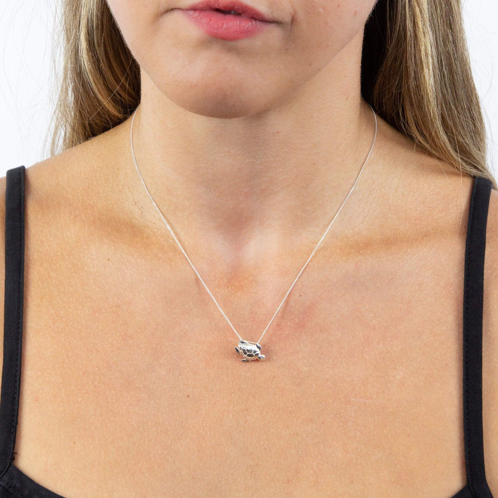 Turtle Pendant Sterling Silver 925 Hallmarked British Made All Chain Lengths
