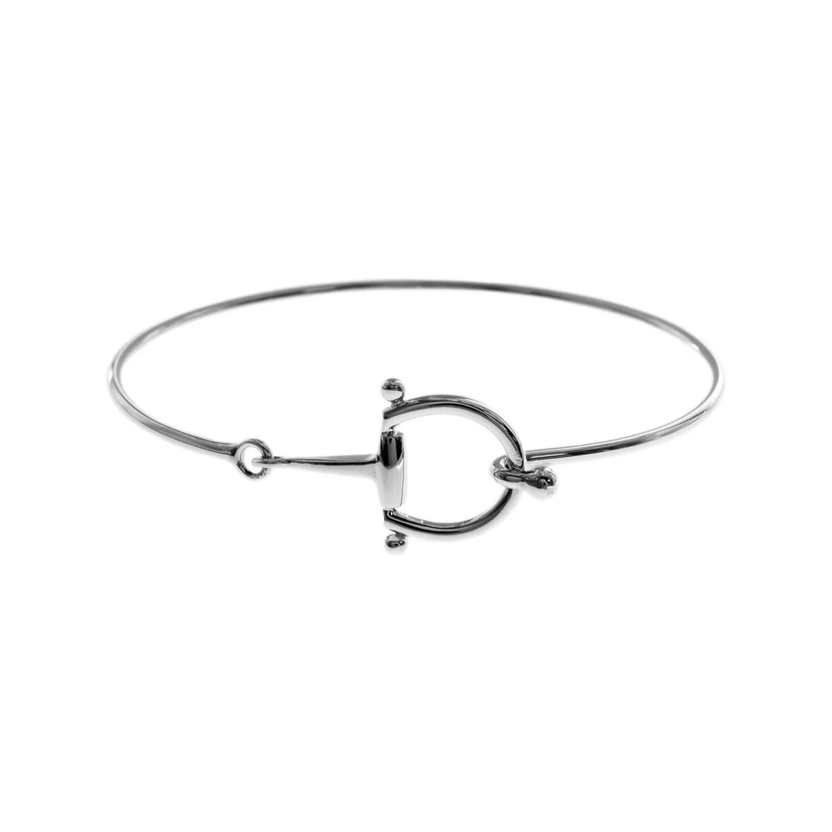 Sterling Silver Half Snaffle Bangle British Made 925 Hallmarked Brand New Boxed
