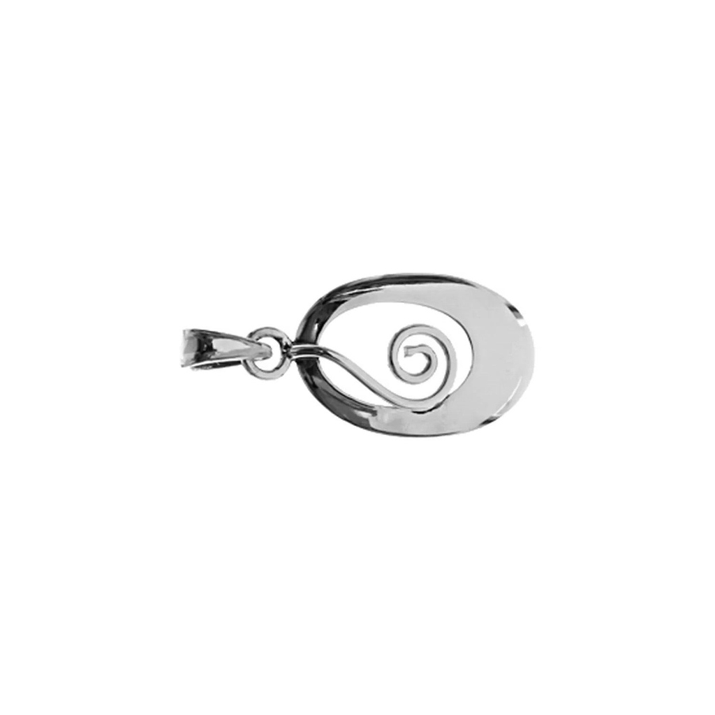 Oval Swirl Pendant Sterling Silver 925 Hallmarked All Chain Lengths Brand New