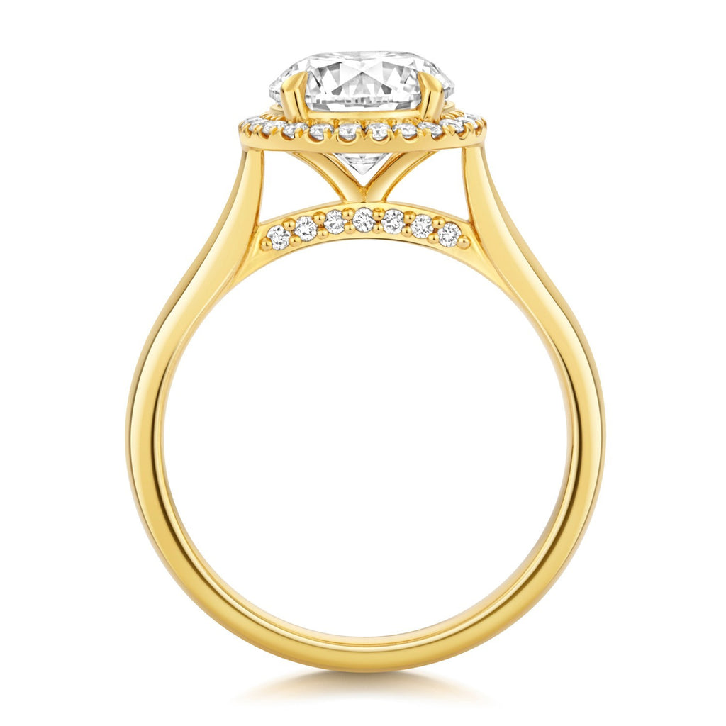 39 Lab-Grown Diamond Engagement Ring 18ct Yellow Gold Hallmarked Sizes J - Q