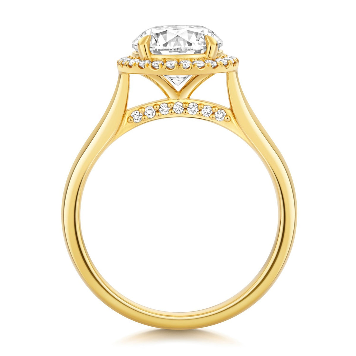 39 Lab-Grown Diamond Engagement Ring 18ct Yellow Gold Hallmarked Sizes J - Q