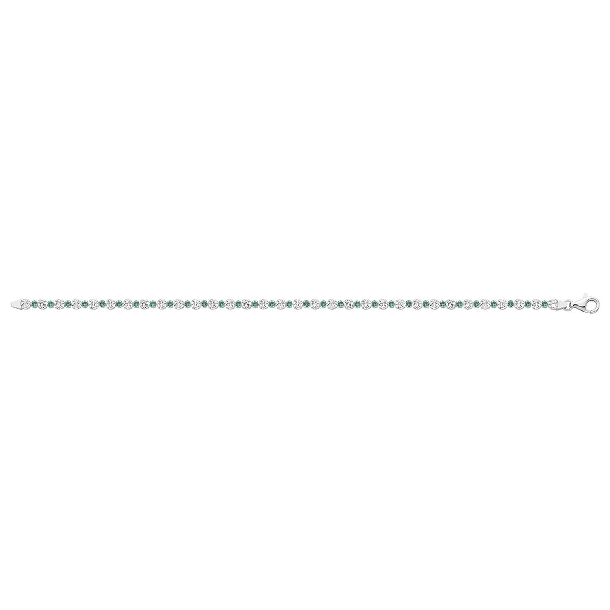 Natural Emerald Tennis Bracelet Sterling Silver 925 Hallmarked Brand New Boxed