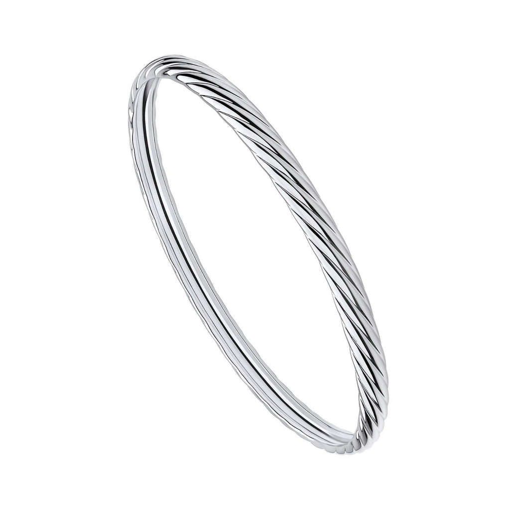 Open Wrap Bangle Sterling Silver British Made 925 Hallmarked Brand New Boxed