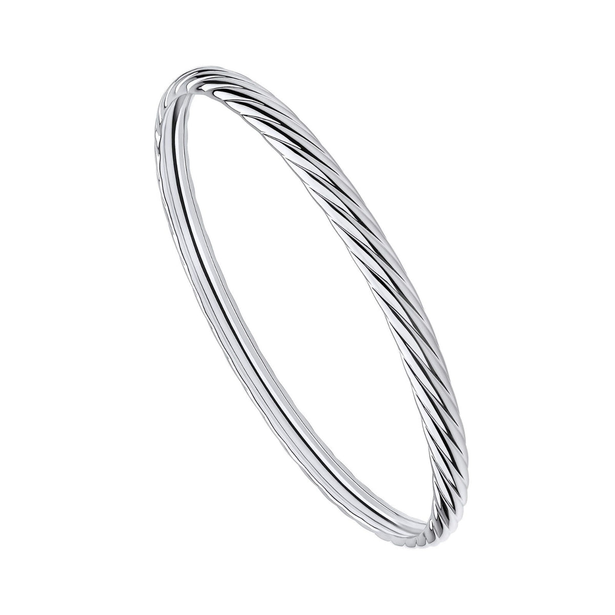 Open Wrap Bangle Sterling Silver British Made 925 Hallmarked Brand New Boxed