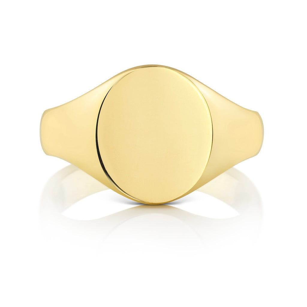 Heavy Mens 9ct Yellow Gold Signet Ring 375 Hallmarked British Made Size K - Z