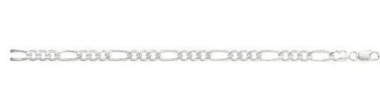 Sterling Silver Figaro Chain Solid British Made Fully Hallmarked Brand New 20"