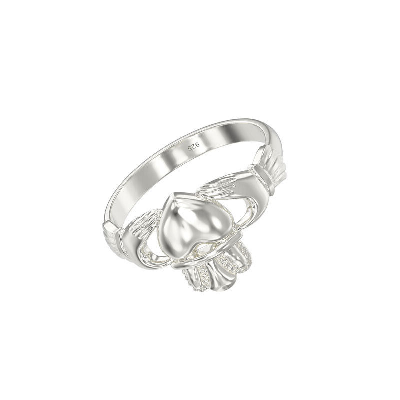 Sterling Silver Claddagh Ring 925 Hallmarked Size J - R British Made Brand New