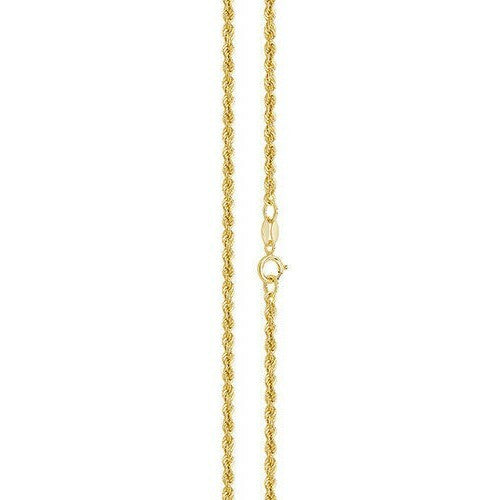 Yellow Gold Rope Chain British Made Fully Hallmarked 20" Weight 2.3g