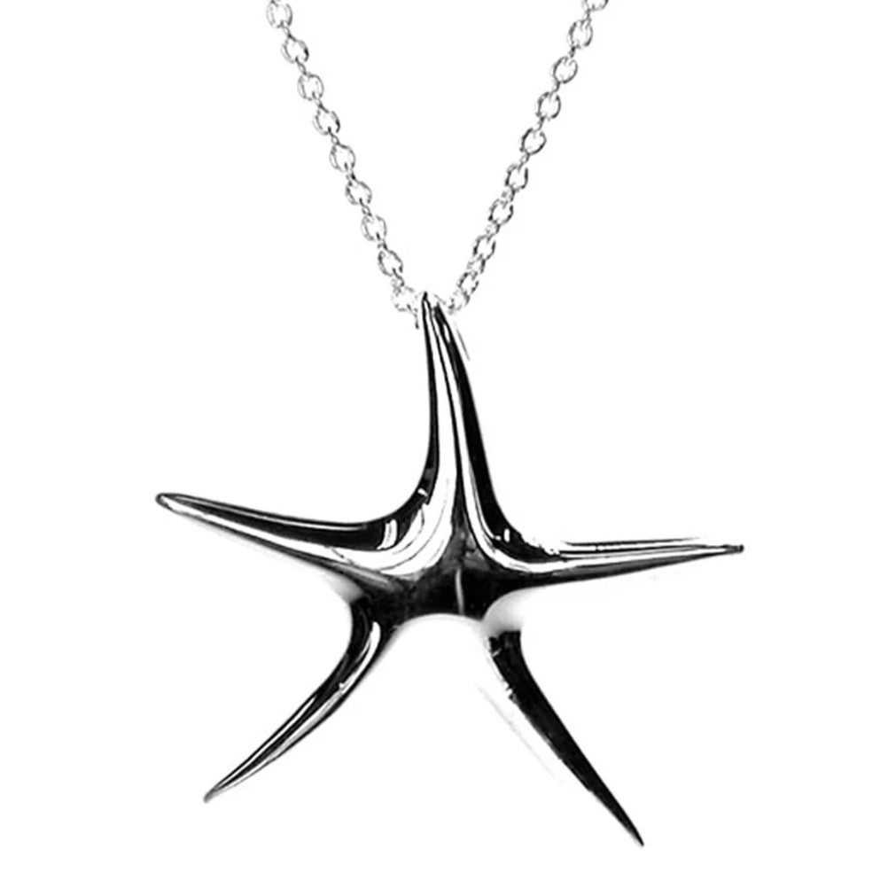 Starfish Necklace Solid Sterling Silver 925 Hallmarked British Made