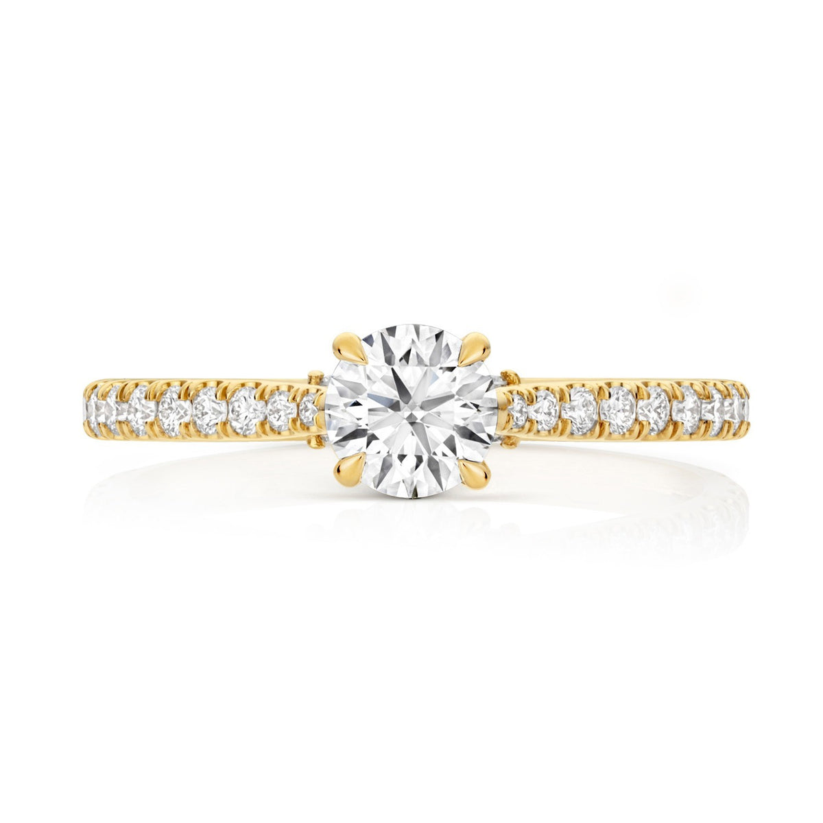 35 Lab-Grown Diamond Engagement Ring 18ct Yellow Gold Hallmarked Sizes J - Q