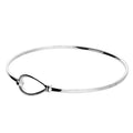 Sterling Silver Bangle Wire Sprung Hook British Made Hallmarked Brand New Boxed