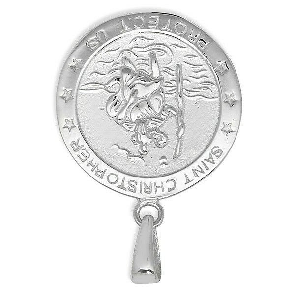 Sterling Silver St Christopher Pendant 925 British Made All Chain Lengths 