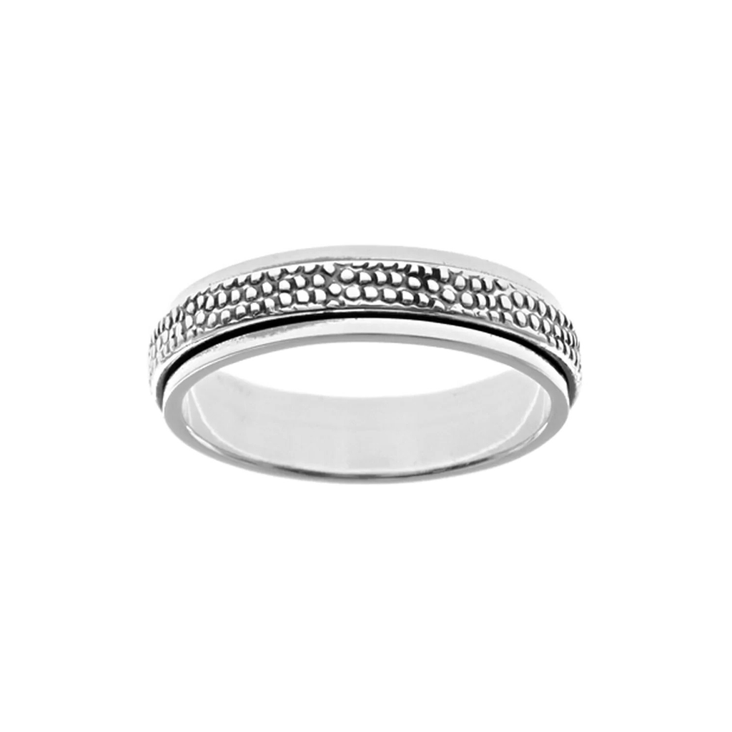 Snake Spinner Ring Sterling Silver 925 Hallmarked British Made Size J - T