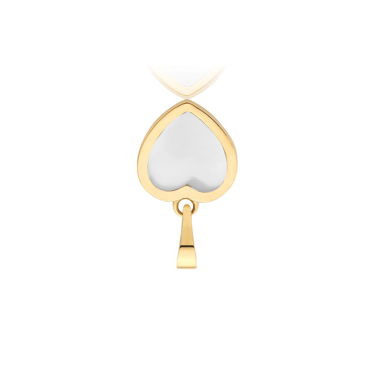 Flush Natural MOP 9ct Yellow Gold Pendant 375 Hallmarked All Chain Lengths