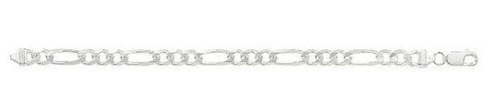 Gents Figaro Bracelet Solid Sterling Silver 925 Hallmarked Brand New Boxed