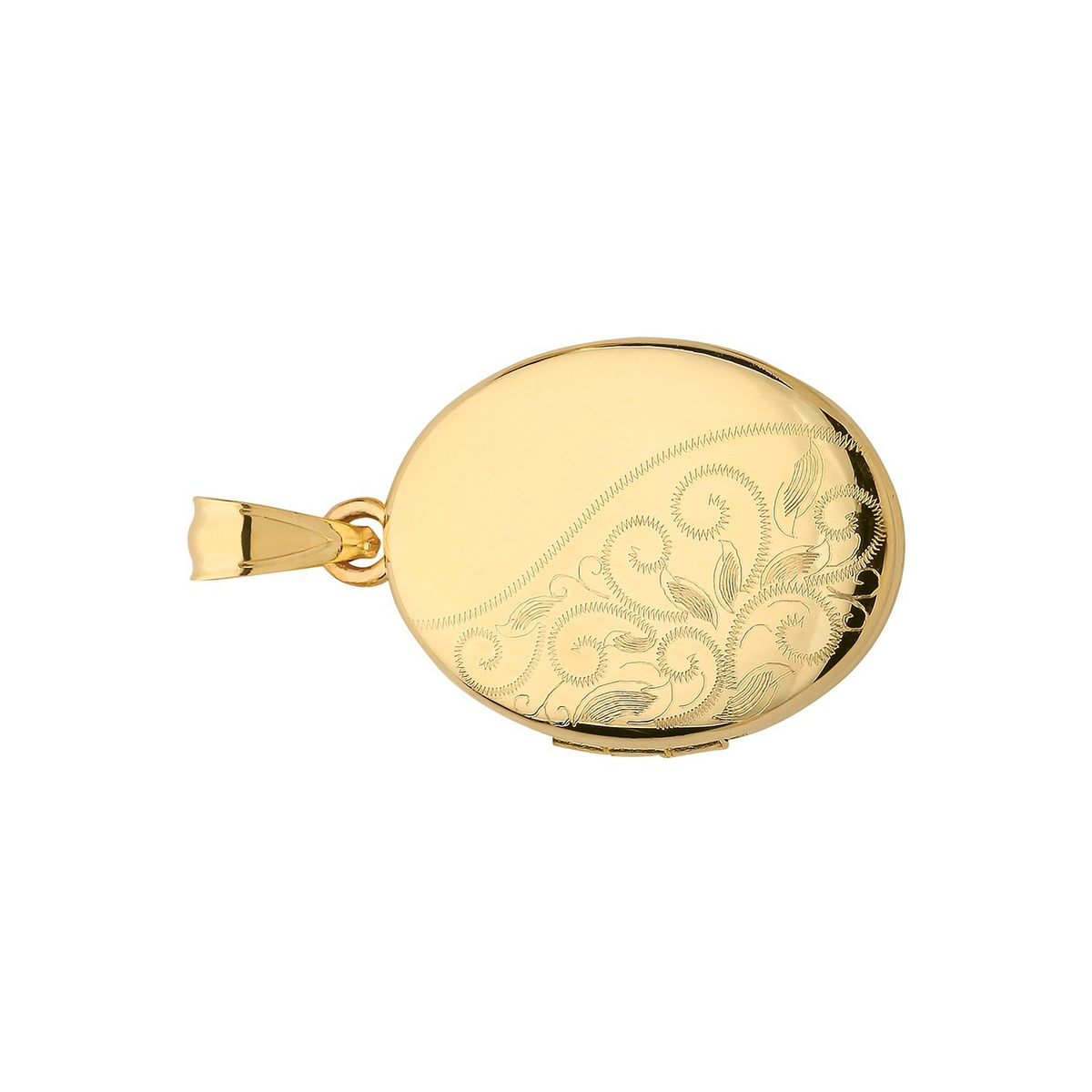 Floral Style 9ct Yellow Gold Locket 375 Hallmark British Made All Chain Lengths