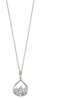 Scattered Teardrop Pendant Sterling Silver 925 Hallmarked All Chain Lengths