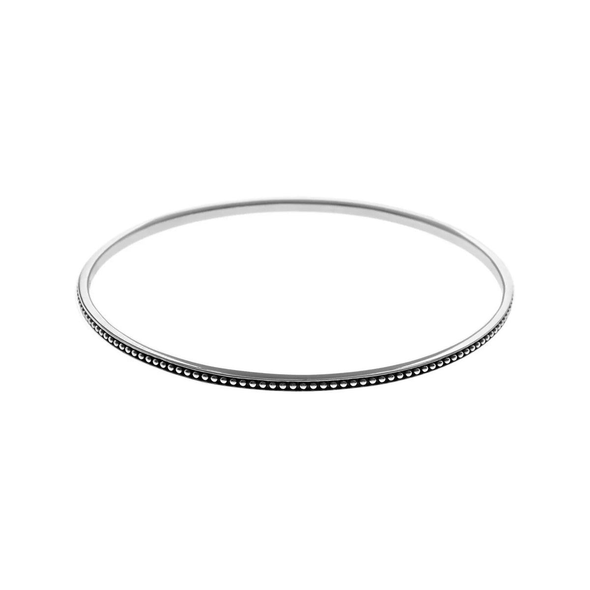 Sterling Silver Ridged Bobble Bangle British Made 925 Hallmarked Brand New Boxed