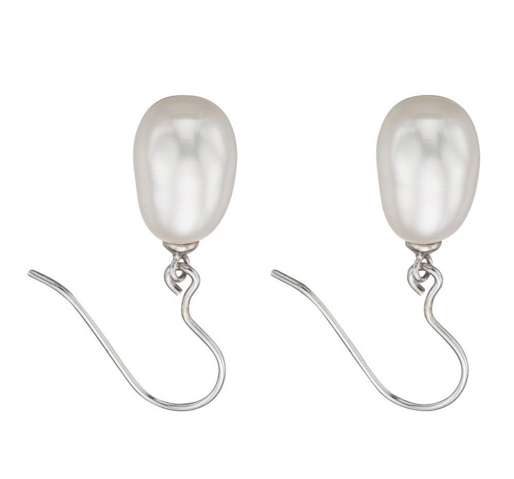 Freshwater Pearl Drop Earrings Sterling Silver 925 Hallmarked Brand New Boxed