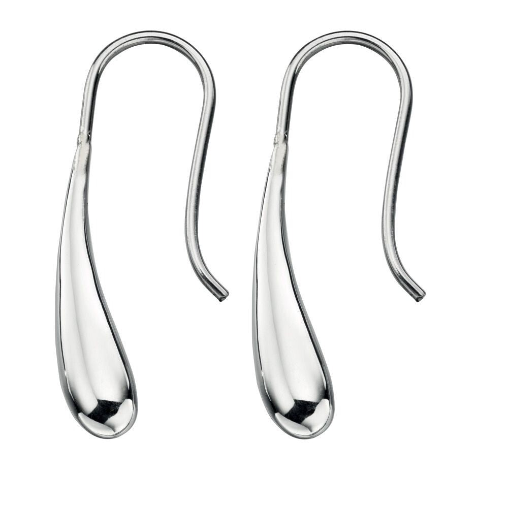Long Drop Hook Earrings Sterling Silver 925 Hallmarked Brand New Boxed