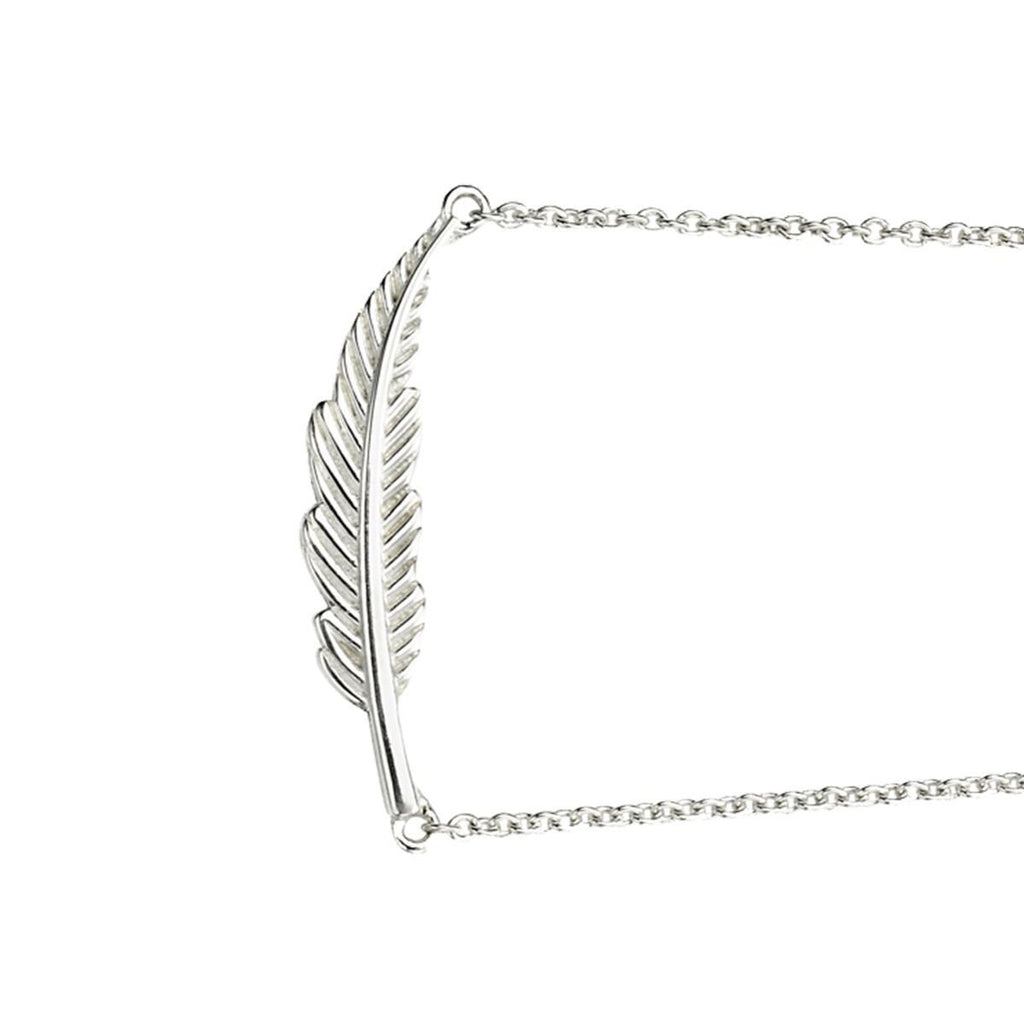 Detailed Feather Necklace Sterling Silver 925 Hallmarked Brand New Boxed