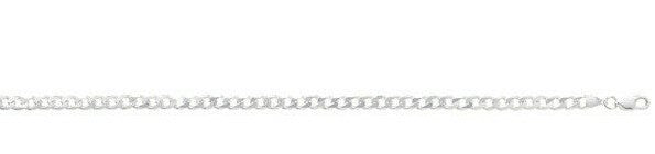 Sterling Silver Curb Chain Solid British Made Fully Hallmarked Brand New 18"
