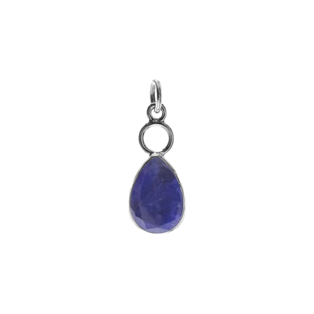Sapphire Hoop Pendant Sterling Silver 925 Hallmark All Chain Lengths Brand New