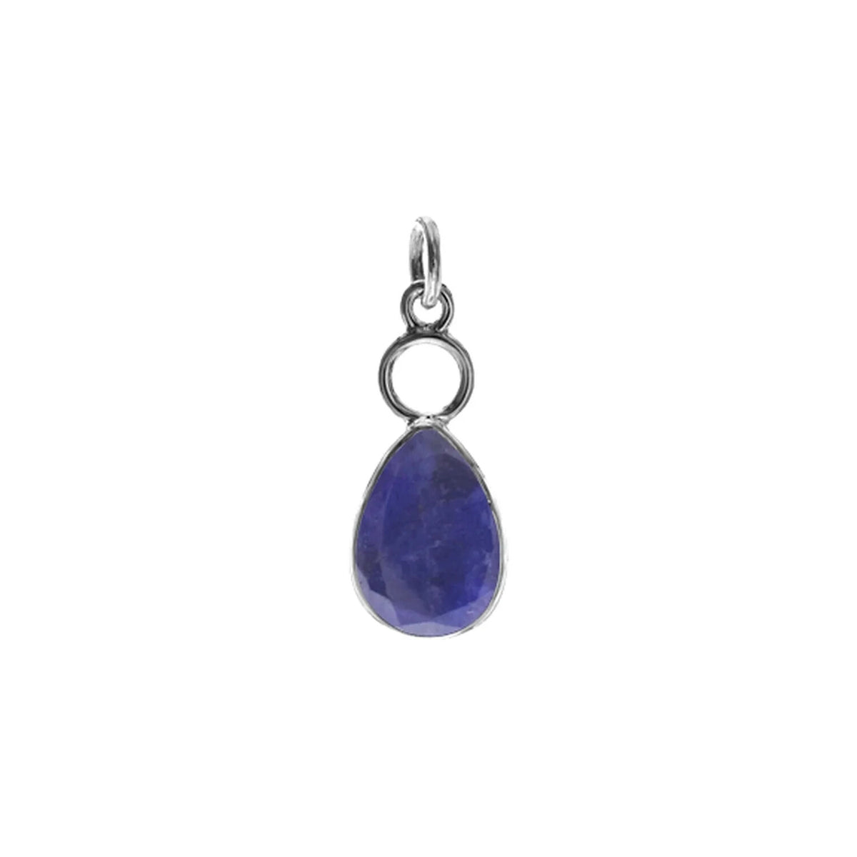 Sapphire Hoop Pendant Sterling Silver 925 Hallmark All Chain Lengths Brand New
