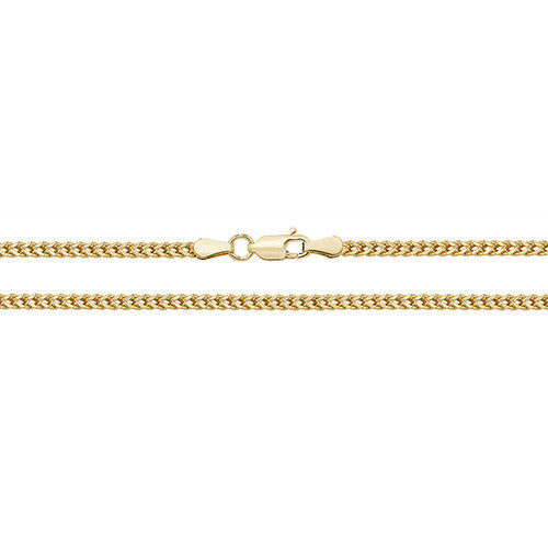 Yellow Gold Square Franco Chain British Made Fully Hallmarked 20" Weight 5.4g