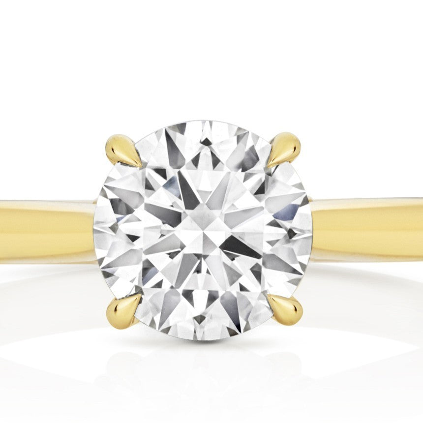 13 Lab-Grown Diamond Engagement Ring 18ct Yellow Gold Hallmarked Sizes J - Q