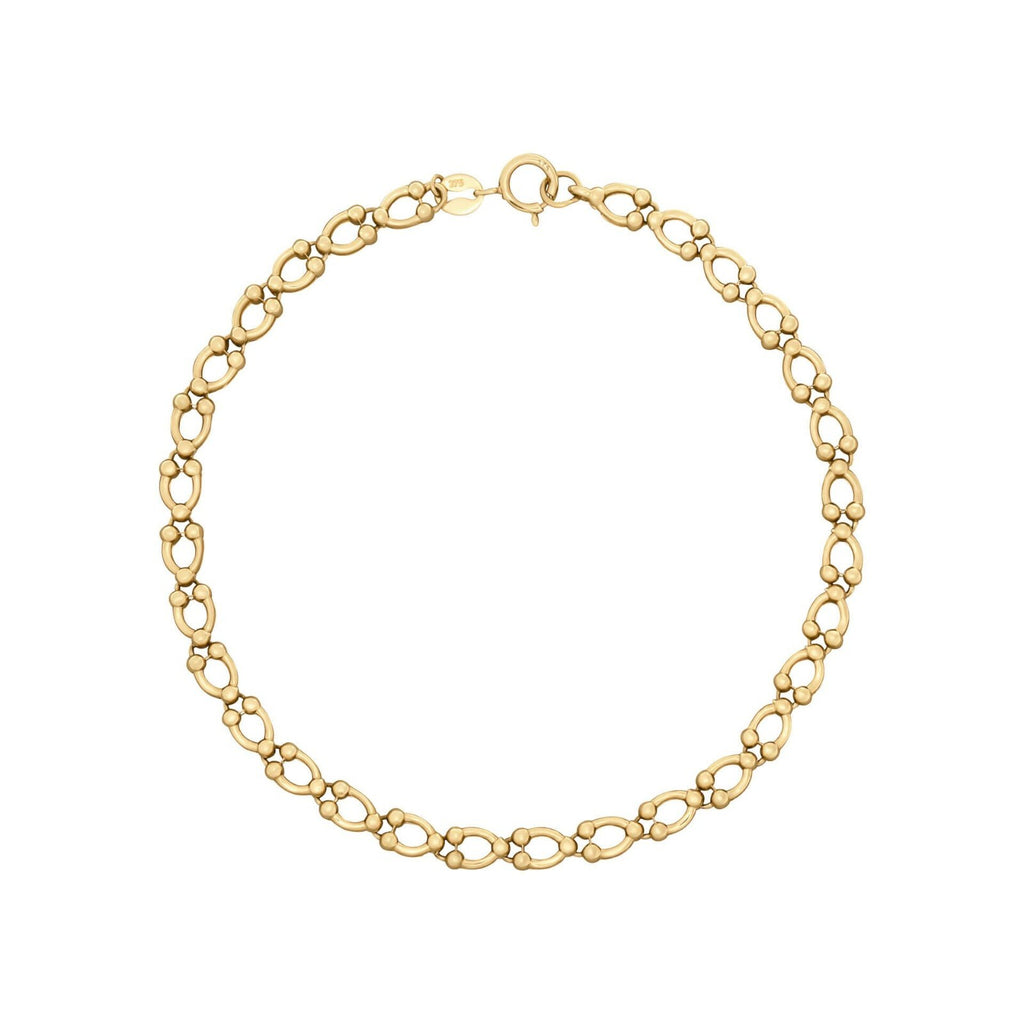 Oval Link Bracelet In 9ct Yellow Gold 375 Hallmark British Made Brand New Boxed