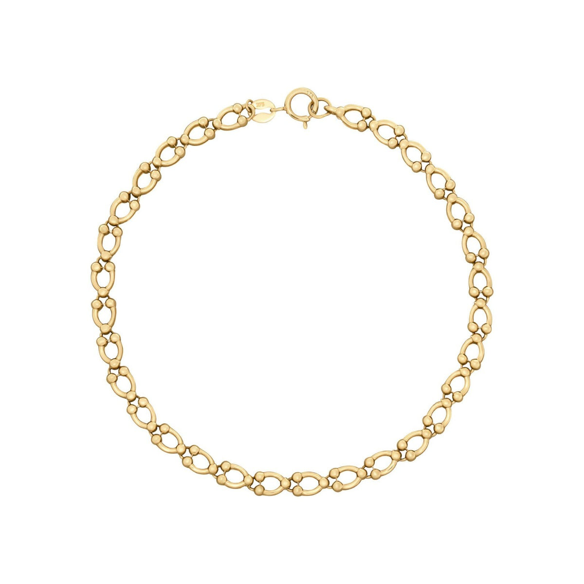 Oval Link Bracelet In 9ct Yellow Gold 375 Hallmark British Made Brand New Boxed