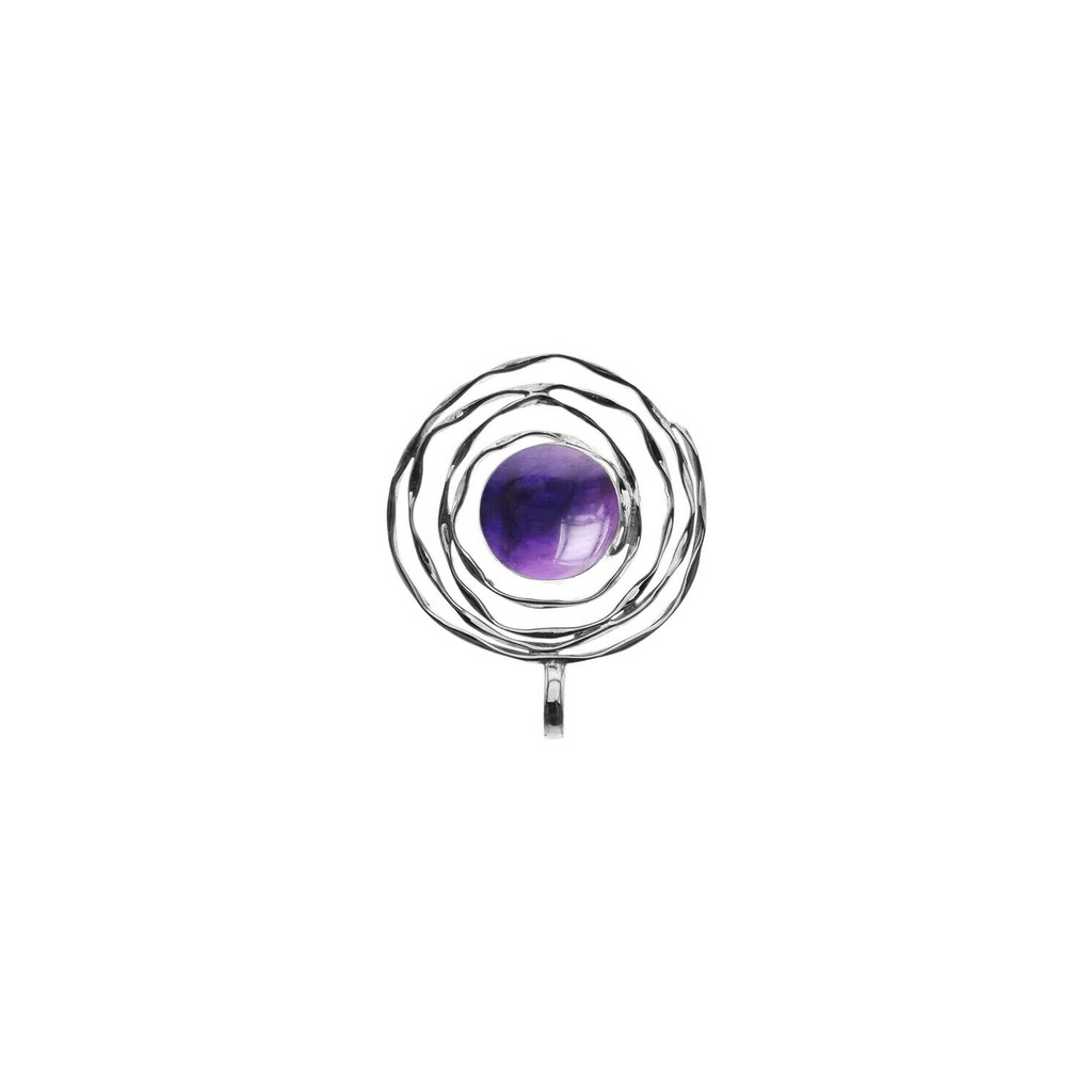 Flush Amethyst Web Pendant Sterling Silver 925 Hallmarked All Chain Lengths