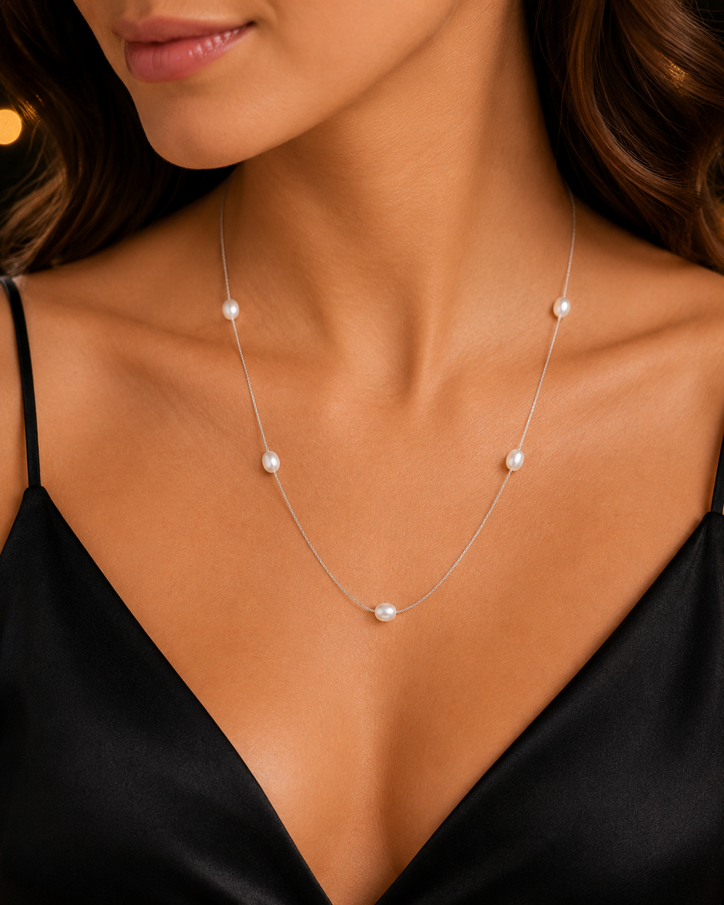 5 Natural Pearl Necklace Solid Sterling Silver 925 Hallmarked British Made