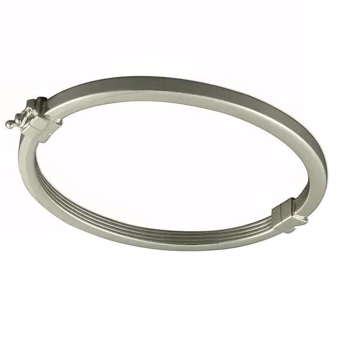 Ribbed Hinge Bangle Sterling Silver 925 Hallmarked British Made Brand New