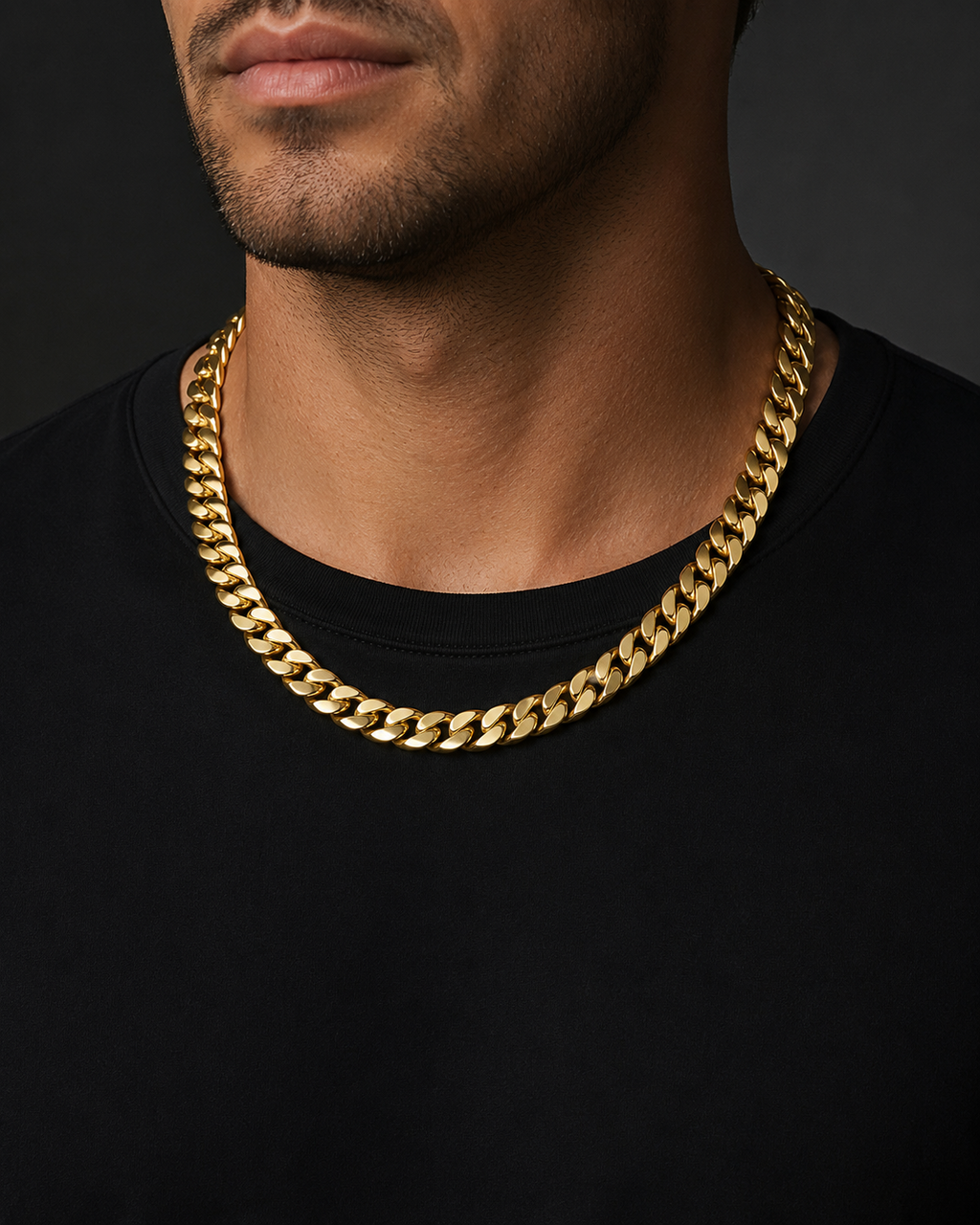 Yellow Gold Cuban Curb Chain British Made Fully Hallmarked 20" Weight 42 grams