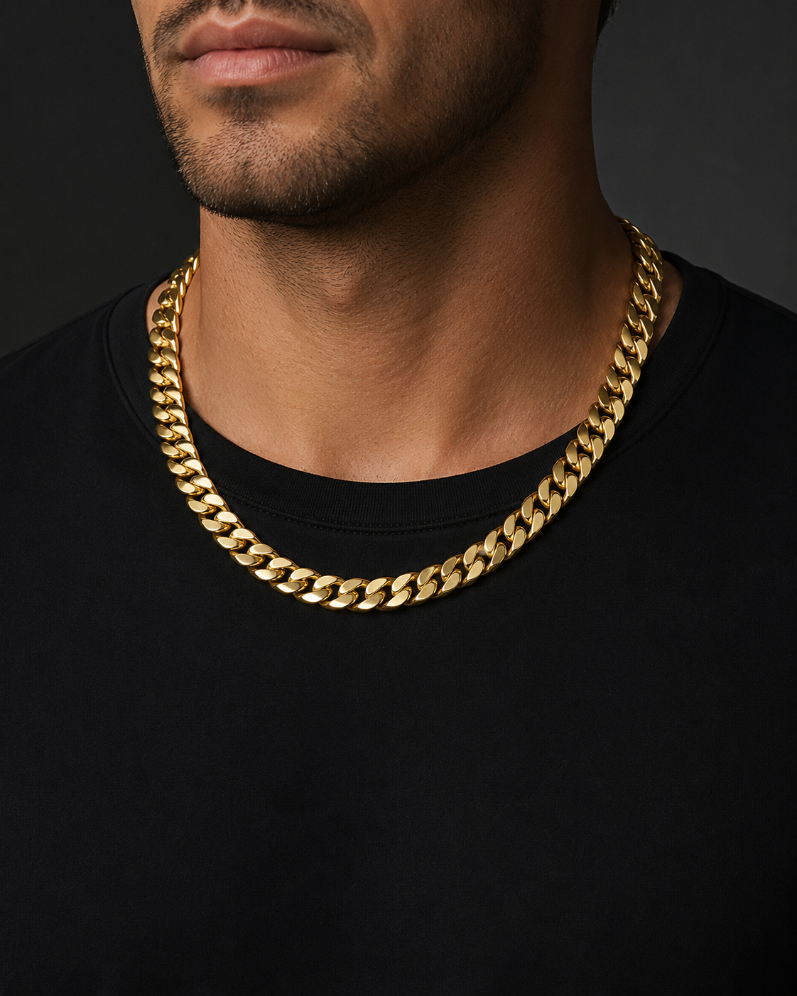 Yellow Gold Cuban Curb Chain British Made Fully Hallmarked 20" Weight 42 grams