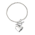 Heart Ball Chain Bracelet Sterling Silver 925 Hallmarked Brand New Boxed