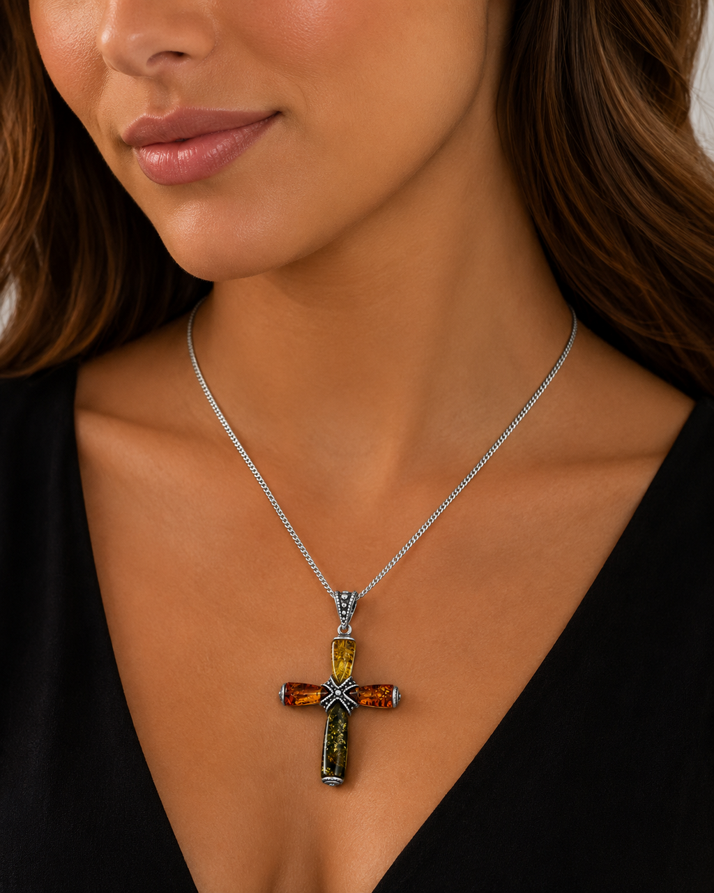 Strapped Cross Sterling Silver 925 Hallmarked British Made All Chain Lengths