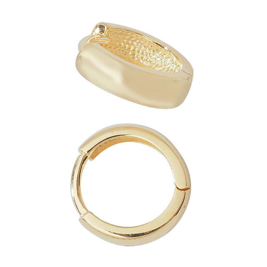 9ct Yellow Gold Plain Hoop Earrings British Made 375 Hallmarked Brand New Boxed
