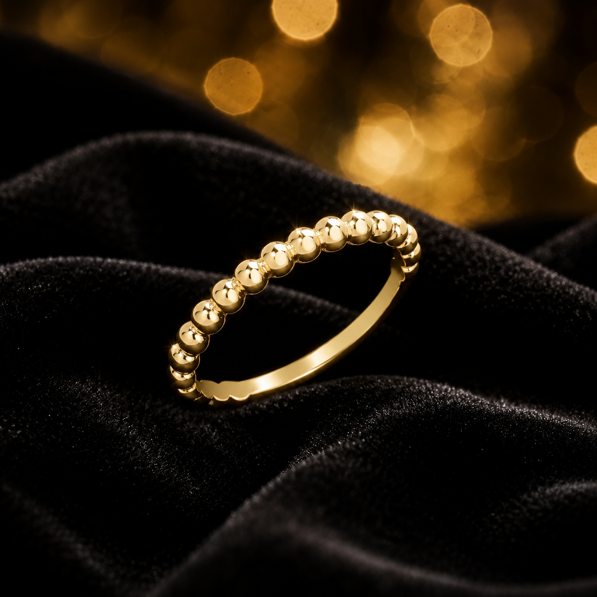 Bobble Ring 9ct Yellow Gold Hallmarked Sizes K - R British Made