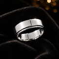 Plain Spinner Ring Sterling Silver 925 Hallmarked British Made Size P - T
