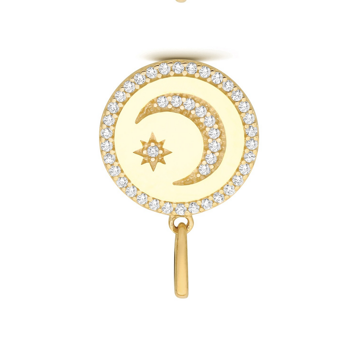 Star & Moon 9ct Yellow Gold Pendant 375 Hallmark British Made All Chain Lengths